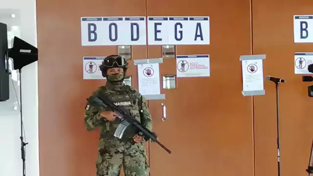 Elementos de la Sedena resguardan el lugar donde se realiza el recuento de votos