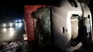 Así terminó la unidad pesada luego del accidente
