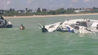 Velero vuelca frente a Progreso y Chicxulub; Semar descarta derrame de hidrocarburos