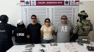 Detienen a tres personas por posesión de presuntos narcóticos en Tulum