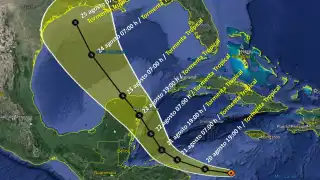 Trayectoria de la Tormenta Tropical 14 (Conagua clima)