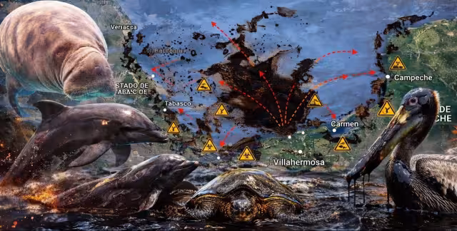 Derrame de petróleo en el Golfo de México sigue fuera de control tras 3 semanas.