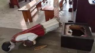 Las imágenes de la iglesia de Cancún fueron dañadas