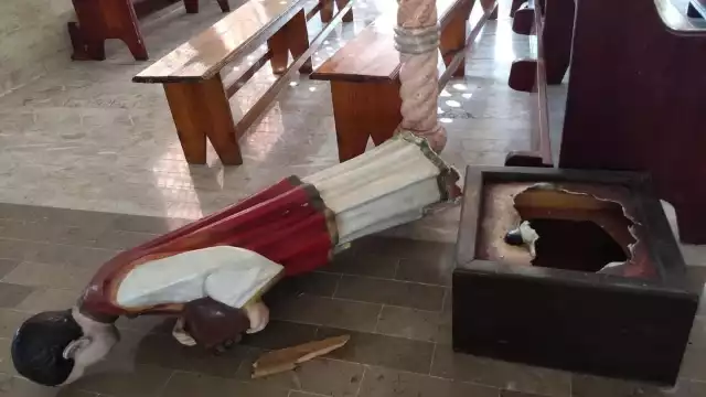 Las imágenes de la iglesia de Cancún fueron dañadas