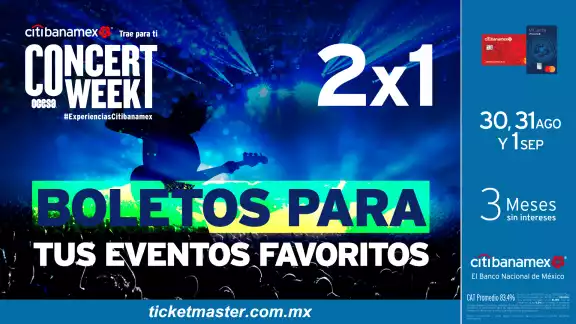 La lista de conciertos que están al 2x1 La lista de conciertos que están al 2x1
