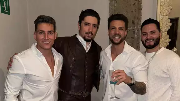 Nicola y Agus en el bautizo en Guadalajara