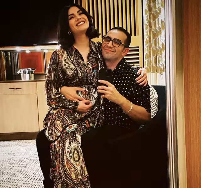 El Capi y su esposa durante el embarazo