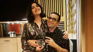 El Capi y su esposa durante el embarazo