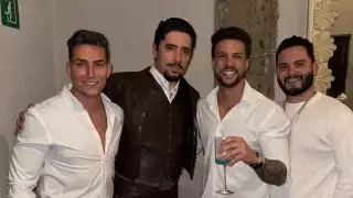 Nicola y Agus en el bautizo en Guadalajara