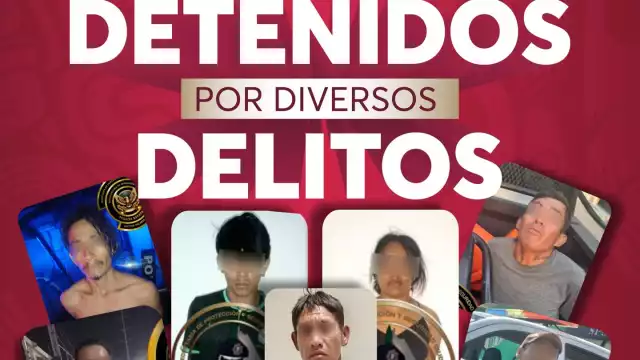 En 24 horas, 12 personas fueron detenidas en Campeche por diversos delitos.