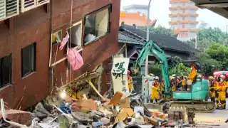 Suman más de 600 desaparecidos y 10 muertos por sismo en Taiwán