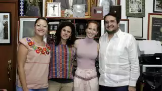 Luisa María Alcalde, Andrés Manuel López Beltran y Carolina Rangel de Morena, visitan las instalaciones de Por Esto! en Mérida 