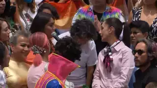 Claudia Sheinbaum acudió a la Marcha LGBT+ en CDMX