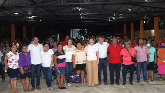 Gaspar Quintal Parra y Karla Franco Blanco visitaron los municipios de Dzilam de Bravo y Dzilam González
