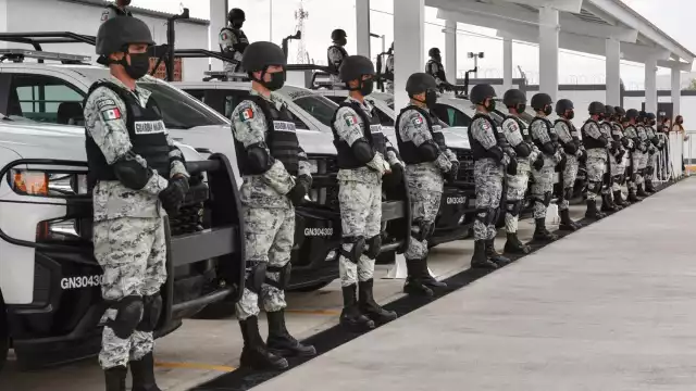 El convoy fue interceptado por Guardia Nacional, Ejército Mexicano y Guardia Civil