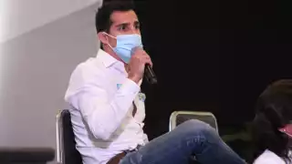 Rommel Pacheco en su participación en el Foro Democrático CANACO