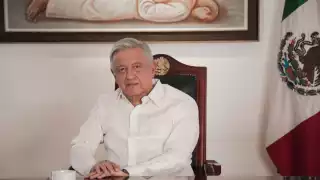 El presidente López Obrador dio un mensaje dominical desde Palacio Nacional (Presidencia)