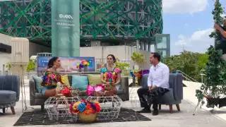 Mauricio Vila fue entrevistado por las conductoras de ¡Cuéntamelo Ya!, Cinthia Urías y Wendy Braga
