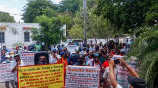 Protesta de ejidatarios de Yucatán termina en golpes: VIDEO