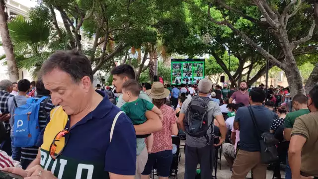 La transmisión se realiza en la Plaza Grande de Mérida