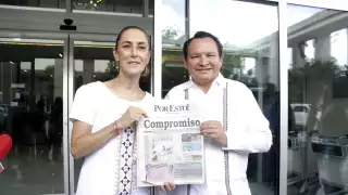 Claudia Sheinbaum inicia su gira en Yucatán junto a Joaquín Díaz Mena 