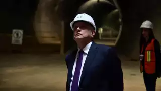 Presidente López Obrador en la supervisión de las obras de la Línea 12 del Metro (Presidencia)