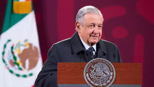 Presidente AMLO en conferencia matutina de prensa