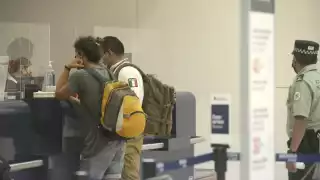 Los extranjeros fueron ubicados en la zona de control del aeropuerto de Mérida