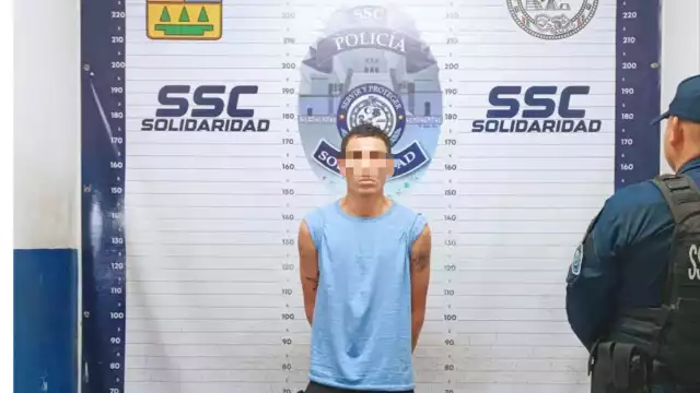 El detenido fue llevado por elementos policiales y puesto a disposición de la FGE