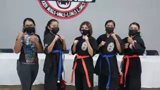 Las mujeres participaron en ocho combates programados en el municipio de Hunicmá