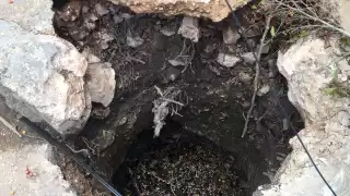 El hueco se encuentra en la calle 10 con 13 del fraccionamiento Montebello