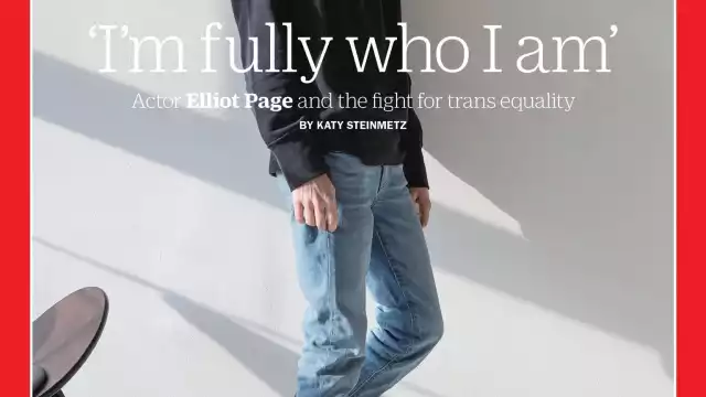 Elliot Page posando para la portada de Time