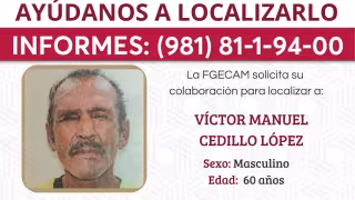 Buscan a Don Víctor de 60 años en Campeche; lleva cinco días desaparecido tras salir de su casa