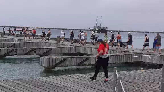 Mira en vivo de la vista de una de las playas de Cozumel este 14 de junio