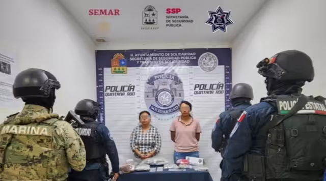 Las tres mujeres y el joven asegurados fueron puestos a disposición de la Fiscalía General del Estado