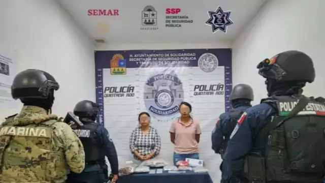 Las tres mujeres y el joven asegurados fueron puestos a disposición de la Fiscalía General del Estado