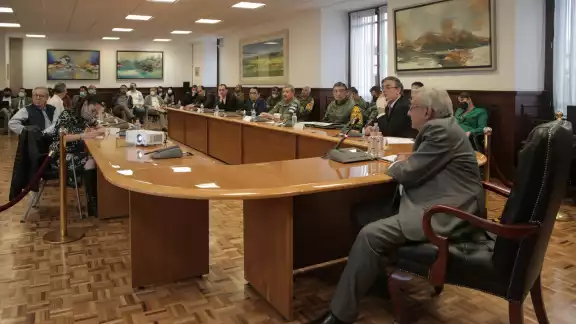 López Obrador con su gabinete López Obrador con su gabinete