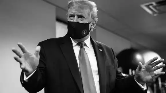 Donald Trump publicó una foto usando cubrebocas (@realDonaldTrump)