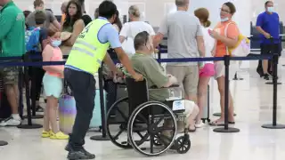El hombre tuvo que ser trasladado para una revisión médica