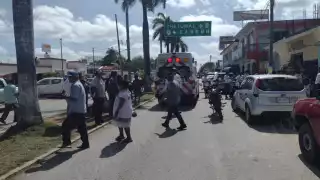 Motociclista resulta herida luego de derrapar en Felipe Carrillo Puerto