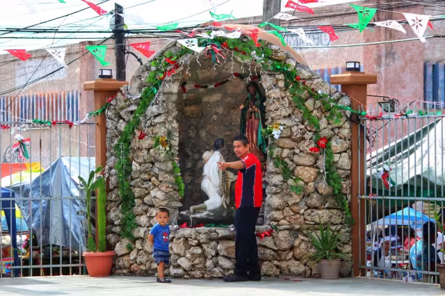 La iglesia católica nuestra señora de Guadalupe comienza a recibir visitantes