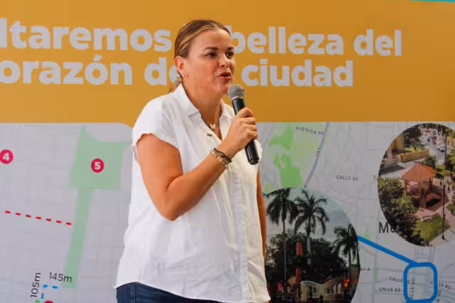 Cecilia Patrón presentó su nuevo programa Circuito Barrios en Mérida