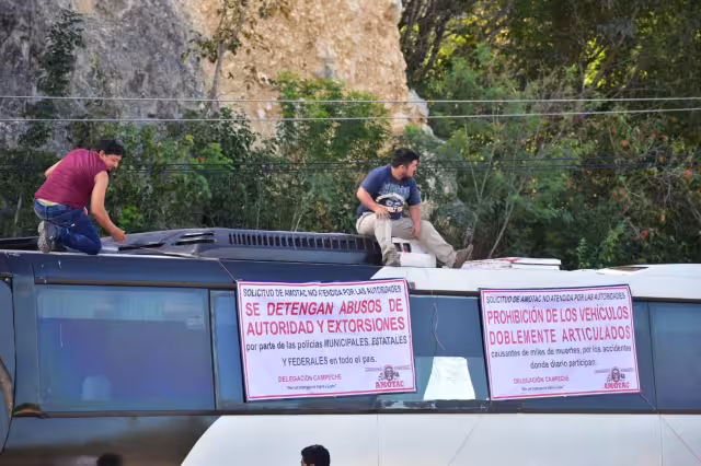 En total participaron mil 500 transportistas de carga, pasaje y turismo en todo el municipio