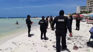 La inspección de la Policía Quintana Roo en Playa Langosta no afectó a los bañistas