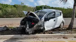 Al lugar llegaron elementos de seguridad para cuidar el tráfico