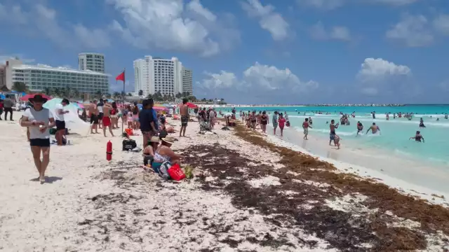 Ni el sargazo en la arena evitó que las familias convivan este domingo