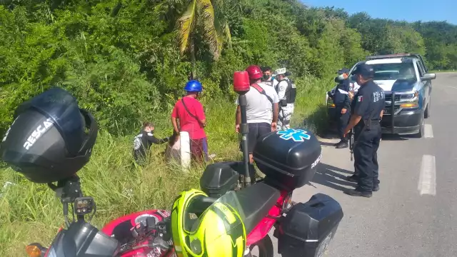 Elementos de la Guardia Nacional aseguraron el vehículo en el que se transportaba el lesionado para los trámites legales