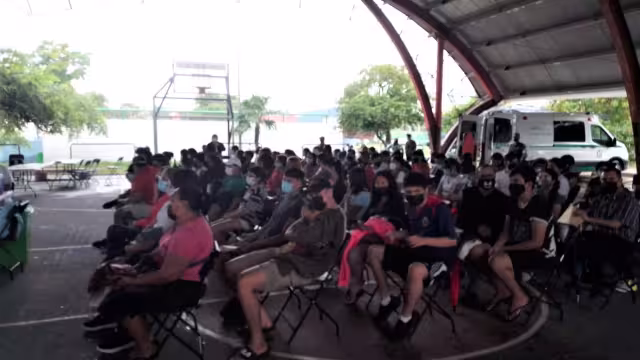 En el Domo de la Región 96 se observó una cantidad importante de adolescentes vacunados