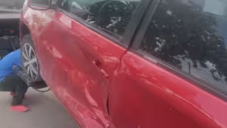 La mala suerte estuvo para el conductor del Honda, ya que no contaba con seguro