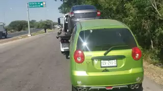 Una persona resultó herido tras una carambola en el Periférico de Mérida